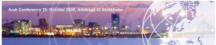 Arab Arbitrage Conference Stockholm